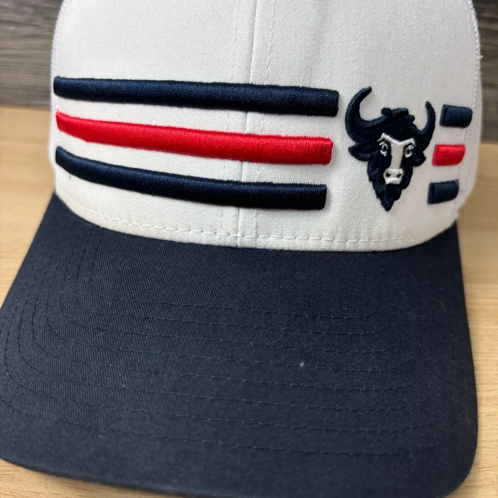 Hockeyak Hat Cap Snap Back White Blue Red‎ Adjustable